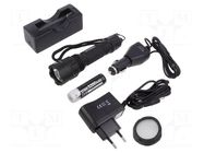 Torch: LED; 3.5h; 90lm,447lm,1000lm; IP65; BLACK EYE MACTRONIC
