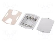Holder; AA,R6; Batt.no: 4; light grey; IP65 BOPLA