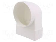Accessories: connecting elbow bend variable; white; ABS; 90° DOSPEL S.A.