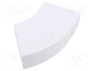 Accessories: flat horizontal elbow bend; white; ABS; 110x55mm DOSPEL S.A.