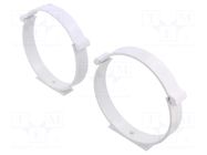 Holder for round ducts; ABS; white; Ø100mm DOSPEL S.A.
