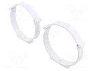Holder for round ducts; ABS; white; Ø104mm DOSPEL S.A.
