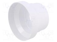 Accessories: round reducer; white; ABS; 100x125mm DOSPEL S.A.