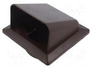 Ventilation grille; ABS; bronze; 140x140x116mm; Ø100mm; 10pcs. DOSPEL S.A.
