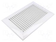 Ventilation grille; ABS; white; 172x248x17mm; 140x210mm; 20pcs. DOSPEL S.A.