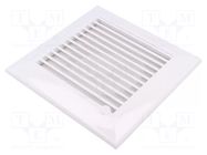 Ventilation grille; ABS; white; 174x174x17mm; 135x135mm; 20pcs. DOSPEL S.A.