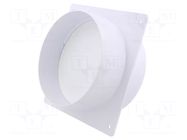 Wall plate; ABS; white; Ø125mm; Additional functions: throttle DOSPEL S.A.