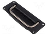 Holder; stainless steel; black; L: 65mm; W: 170mm; D: 14.5mm ELESA+GANTER