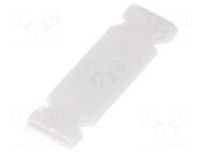 Identification tags; 7mm; 17.5mm; transparent; -60÷65°C; 50pcs. HELLERMANNTYTON