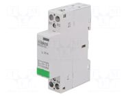 Contactor: 2-pole installation; 20A; 230VAC,220VDC; NC x2; IKD ISKRA