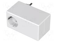 Enclosure: for power supplies; X: 65mm; Y: 120mm; Z: 66mm; white BOPLA