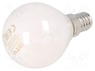 LED lamp; milky; E14; 230VAC; 420lm; 4W; 360°; 3000K GTV Poland