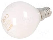 LED lamp; milky; E14; 230VAC; 420lm; 4W; 360°; 3000K GTV Poland