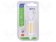 LED lamp; neutral white; R7S; 230VAC; 500lm; 5W; 360°; 4000K GTV Poland