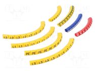 Markers; Marking: +,L1, L2, L3, N, PE,ground; PA-1; 80pcs. PARTEX