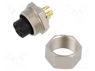 Connector: M9; socket; female; Plating: gold-plated; 125V; 3A; IP40 BINDER