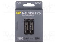 Re-battery: Ni-MH; AA; 1.2V; 2050mAh; ReCYKO PRO; blister; 2pcs. GP