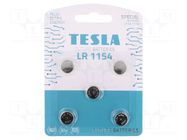 Battery: alkaline; LR43,coin,R1142; 1.5V; non-rechargeable; 5pcs. TESLA BATTERIES
