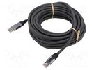 Cable; USB 3.0; RJ45 plug,USB A plug; nickel plated; 5m; Core: Cu Goobay