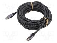 Cable; USB 3.0; RJ45 plug,USB A plug; nickel plated; 5m; U/FTP Goobay