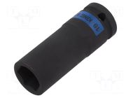 Socket; 6-angles,socket spanner,impact; HEX 19mm; 1/2"; long KING TONY