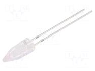 LED; pink; 5mm; 750÷1120mcd; 100°; Front: Rocket; Pitch: 2.54mm; THT OPTOSUPPLY