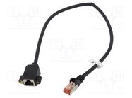 Extender RJ45; S/FTP; 6; stranded; Cu; LSZH; black; 0.5m; 27AWG Goobay