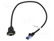 Extender Ethernet; RJ45 socket,RJ45 plug; S/FTP; 6a; stranded; Cu Goobay