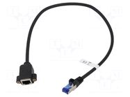 Extender Ethernet; RJ45 socket,RJ45 plug; S/FTP; 6a; stranded; Cu GOOBAY