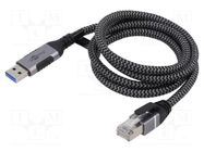 Cable; USB 3.0; RJ45 plug,USB A plug; nickel plated; 2m; U/FTP; Cu GOOBAY