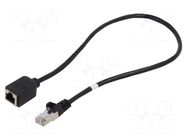Extender Ethernet; RJ45 socket,RJ45 plug; F/UTP; 5e; stranded; Cu Goobay