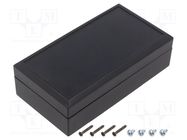 Enclosure: multipurpose; X: 67mm; Y: 125mm; Z: 40mm; ABS; black SUPERTRONIC