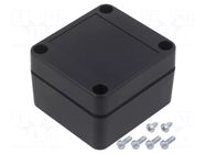 Enclosure: multipurpose; X: 60mm; Y: 64mm; Z: 41mm; ABS; black SUPERTRONIC