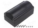 Enclosure: for alarms; X: 85mm; Y: 85mm; Z: 35.5mm; ABS; black SUPERTRONIC