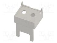 Terminals cover; 1M Modulbox One; grey; Holes no: 2; 7.65mm 