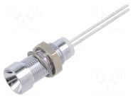Indicator: LED; recessed; green; 2.2VDC; Ø6mm; IP40; 2pin; metal CML INNOVATIVE TECHNOLOGIES