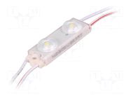 LED; white; 7000K; 720mW; 122lm; IP67; 175°; No.of diodes: 2; 2835 POS