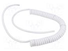 Wire: coiled; 2x0.75mm2; unshielded; PUR; white; 300V,500V; 0.3m SIMECH