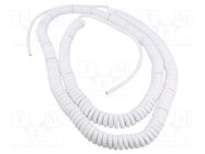 Wire: coiled; 2x0.75mm2; unshielded; PUR; white; 300V,500V; 1.5m SIMECH