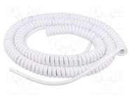 Wire: coiled; 3G1.5mm2; unshielded; PUR; white; 300V,500V; 1.5m SIMECH