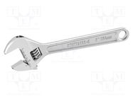 Wrench; adjustable; 200mm; chrome plated key surface; 8" STANLEY