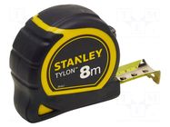 Measuring tape; L: 8m; Width: 25mm; Class: II; measure STANLEY