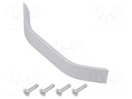 Holder; aluminium; natural; H: 28mm; L: 214mm; W: 18mm; handle GTV Poland