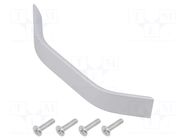 Holder; aluminium; natural; H: 26.5mm; L: 146mm; W: 25mm; handle GTV Poland
