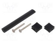 Holder; aluminium; matt black; H: 30.5mm; L: 116mm; W: 15.5mm; handle GTV Poland