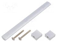 Holder; aluminium; natural; H: 30.5mm; L: 180mm; W: 15.5mm; handle GTV Poland