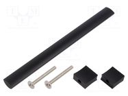 Holder; aluminium; matt black; H: 30.5mm; L: 180mm; W: 15.5mm; handle GTV Poland