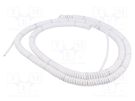 Wire: coiled; 2x0.22mm2; unshielded; PUR; white; 300V; 1.5m; 6m SIMECH