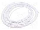Wire: coiled; 3x0.22mm2; unshielded; PUR; white; 300V; 1.5m; 6m SIMECH