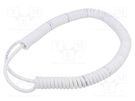 Wire: coiled; 5x0.22mm2; unshielded; PUR; white; 300V; 0.5m; 2m SIMECH